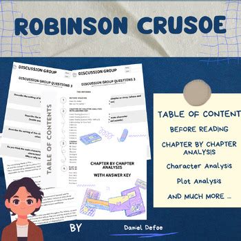 Robinson Crusoe By Daniel Defoe Complete No Prep Novel Study Unit