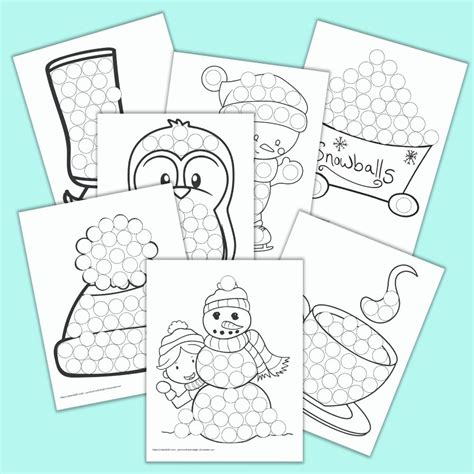 Free Printable Winter Do A Dot Marker Pages The Artisan Life