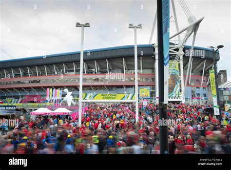 Wales Rugby Fans At The Principality Stadium Formerly The Wales