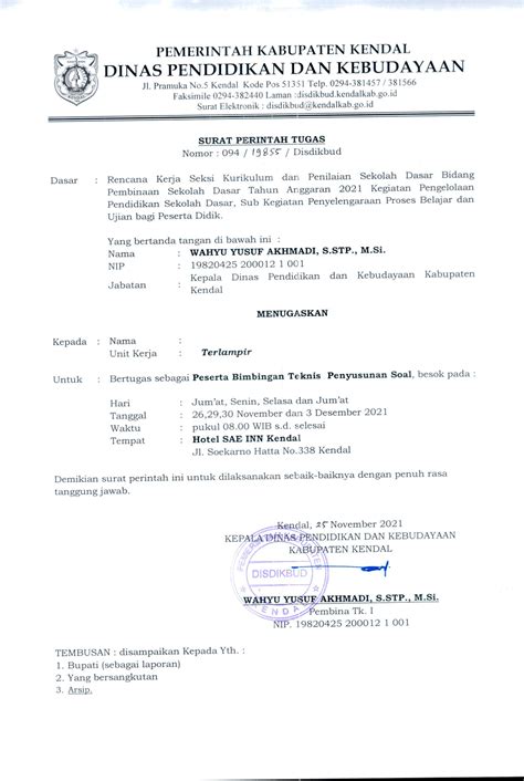 Surat Tugas Peserta Bimtek Penyusunan Soal - Dida Aulia - Halaman 1 - 3 ...