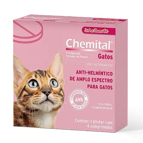 Verm Fugo Chemital Para Gatos Chemitec Comprimidos Popular Pet