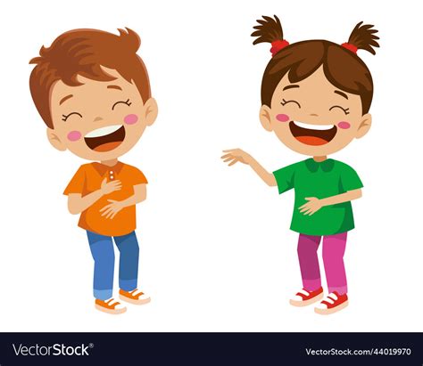 Laughter happy and laughing children Royalty Free Vector