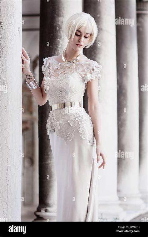 Fashion Blonde Bride Stock Photo Alamy