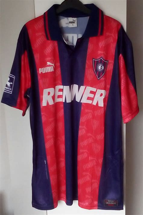 Cerro Porteño Home football shirt 1997 - 1998. Sponsored by Renner