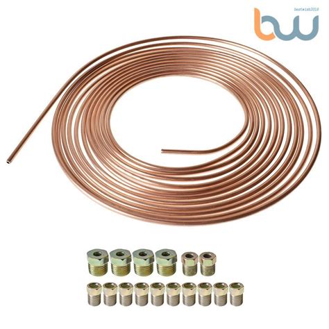 25 Foot Roll Coil 3 16 OD Copper Nickel Brake Line Tubing Kit