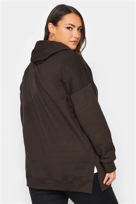 Plus Size Chocolate Brown Hoodie Yours Clothing