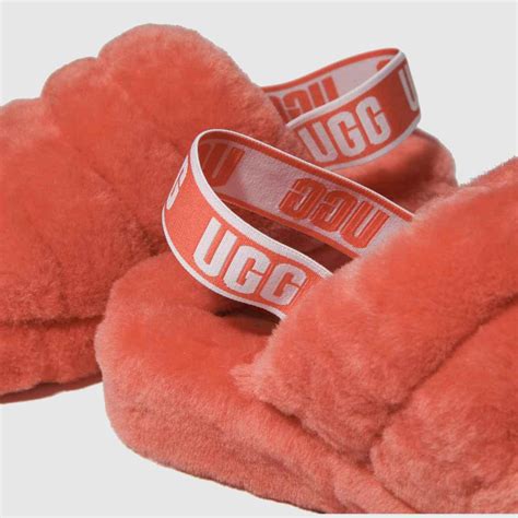 Ugg Denim Fluff Yeah Slide Slippers In Pink Lyst