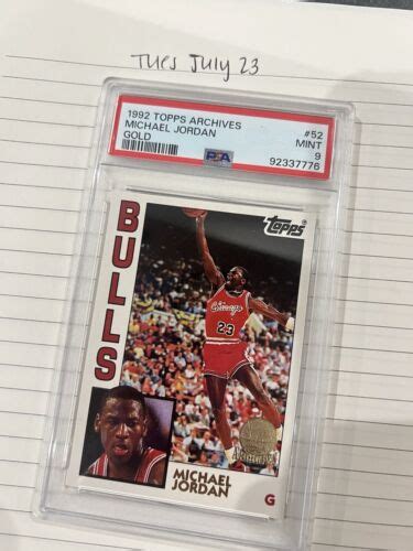 1992 93 Topps Archives 52 Michael Jordan PSA 9 MINT EBay