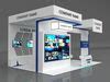 Booth Exhibition Stand Stall 6x9m Height 500 Cm 3 Side Open 3D Model