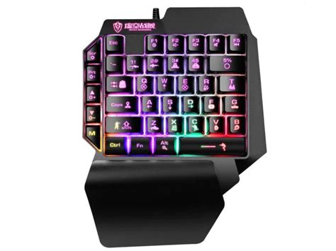 Клавиатура под одну руку игровая Shipadoo F6 RGB USB одноручная Черный ...