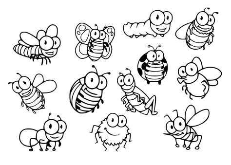 Dibujos De Insectos Imprimible Para Colorear Para Colorear Pintar E