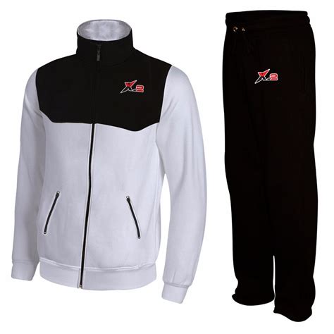 X Men S Full Sports Fleece Tracksuit Sets All Season Zip Jacket Pants