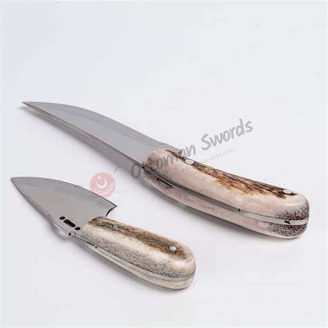 Deer Antler Handle Skinning Hunter Knife Set Ottoman Swords