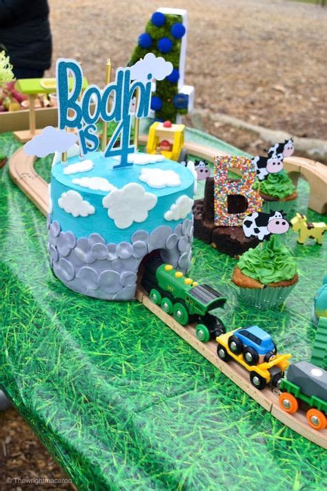 Train Birthday Party Cake 4th Birthday Party For Boys Train Birthday
