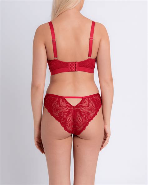 Lace Daze Balcony Bra Lipstick Red Tkd Lingerie