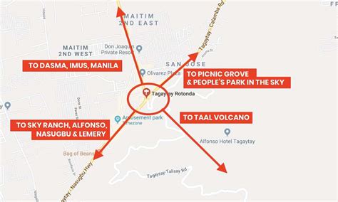 Tagaytay Tourist Spots Map