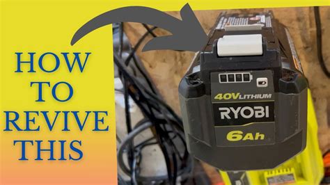 Ryobi Battery Repair How To Revive A Ryobi 6a Battery Youtube