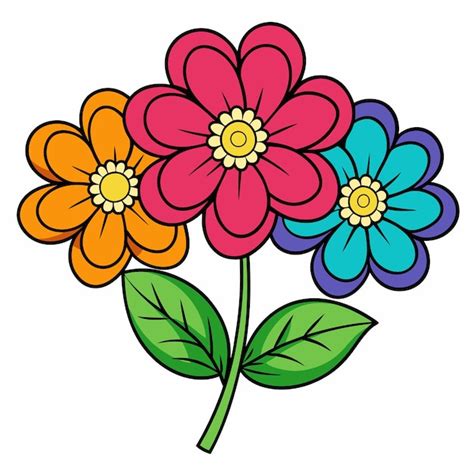 Flores Coloridas Desenho Imagens – Download Grátis no Freepik