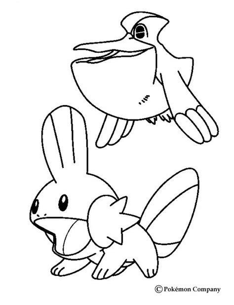 Pokemon Mudkip Coloring Pages At Free Printable