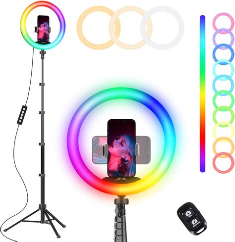 Amazon UBeesize 12 RGB Selfie Ring Light With 62 Extendable