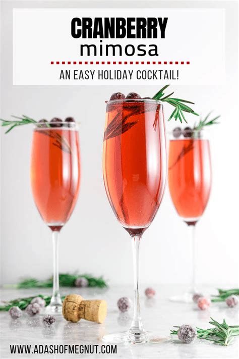 Easy Cranberry Mimosa Poinsettia Cocktail An Easy Holiday Cocktail Recipe Cranberry