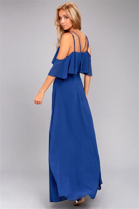 Lovely Royal Blue Maxi Dress Ots Maxi Dress Strappy Maxi Lulus