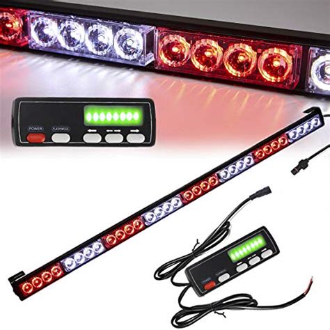 Led Strobe Light Bar 35 5 Inch 16 Flash Modes 32 Led Strobe Lights Traffic Advisor Directional