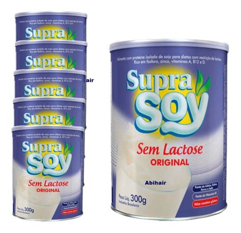 3 Lata Alimento De Soja Supra Soy Sem Lactose Original 300g Frete grátis