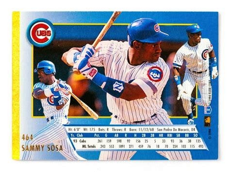 Sammy Sosa Fleer Ultra Baseball Card Chicago Cubs Ebay