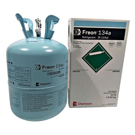 Fluido Gás Refrigerante Freon Chemours Tetrafluoretano R134A 13 62kg