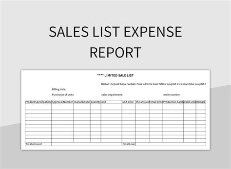 Sales And Expenses Excel Template