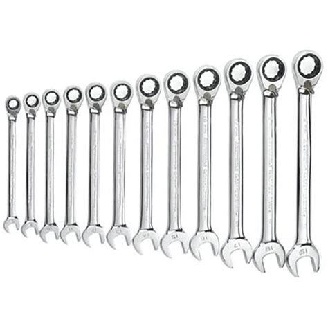 GearWrench 9620N 12pc Metric Reversible Ratcheting Combo Wrench Set