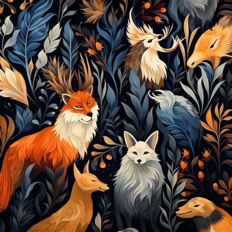 Premium Ai Image Animal Pattern