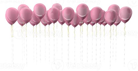 Pink Balloons Group Isolated On Out Background 9898854 Png