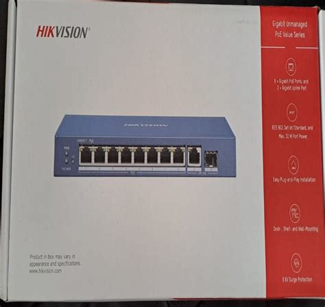 Hikvision 8 Port Unmanaged POE Switch, Blue at ₹ 5200/piece in Noida | ID: 2849893934148