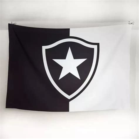 Bandeira Time Botafogo Preto E Branco Especial Frete grátis