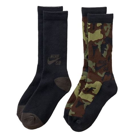 Boys 8 20 Nike Sb 2 Pack Camouflage Crew Socks Boys Socks Crew Socks