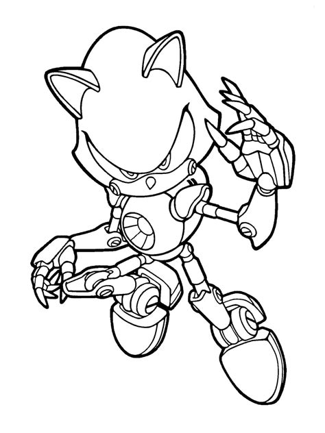 Metal Sonic Coloring Pages