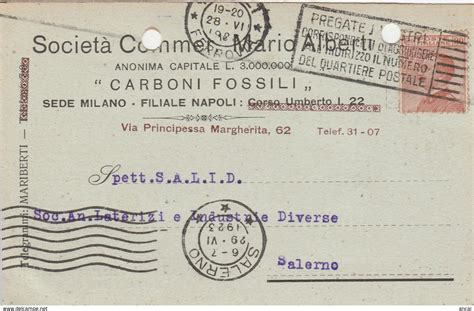 Storia Postale Napoli Annullo Meccanico Napoli Ferrovia Su