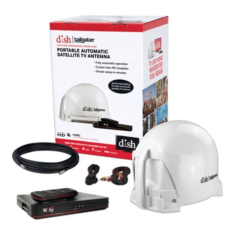 King Vq4450 Dish Tailgater Bundle Portable Satellite Tv Antenna With