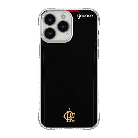 Capa Anti Impacto Slim Iphone Pro Max Flamengo Uniforme Preto