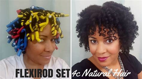 Flexirod Set On 4c Natural Hair Youtube