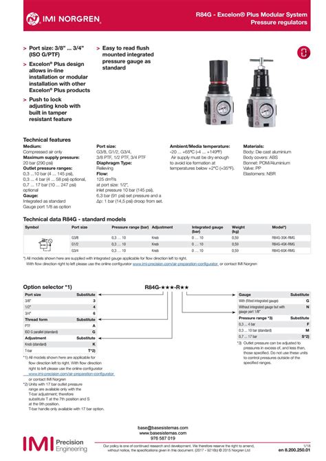 REGULADOR NORGREN R84G By Base Sistemas Issuu