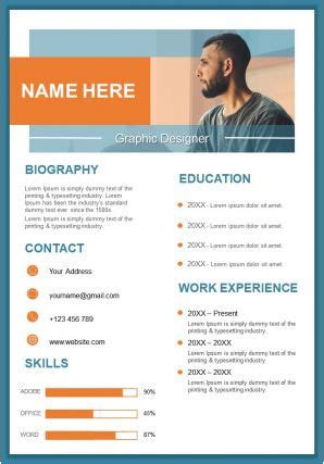 Graphic Designer Resume Design Template Curriculum Vitae Ppt ...