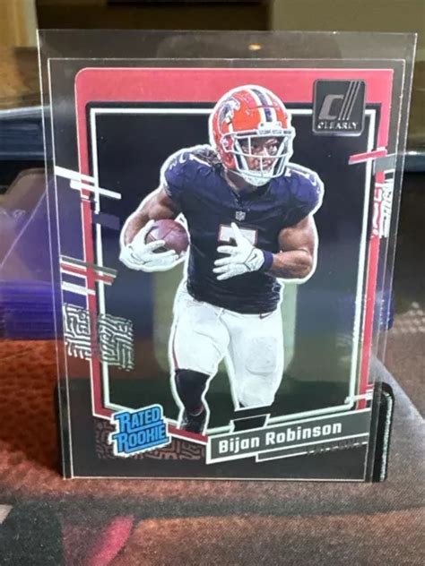 2023 PANINI DONRUSS Clearly Bijan Robinson 53 recrue notée Atlanta