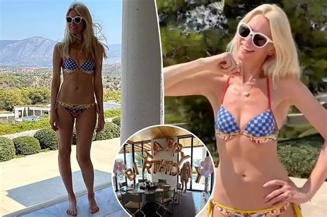 Claudia Schiffer Flaunts Body In Colorful Bikini On 53rd Birthday
