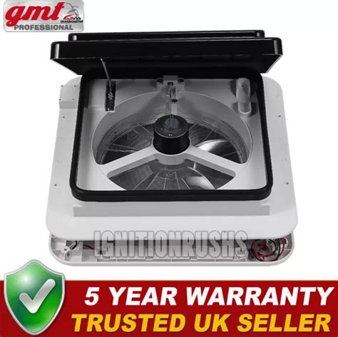 Roof Vent Fan Camper Van Motorhome W Led Light White Rv Caravan