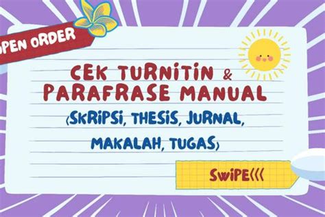 CEK TURNITIN PARAFRASE MANUAL