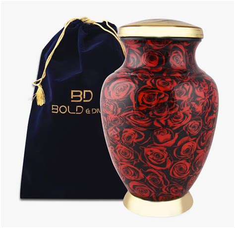 Amazon BOLD DIVINE Adult Red Rose Cremation Urn Human Ashes