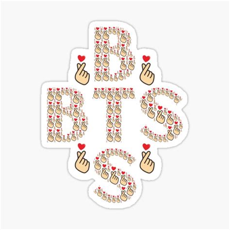 Bts Cute Heart Cross Army K Pop Essential Classic T Shirt Sticker For Sale By Btstreetwear